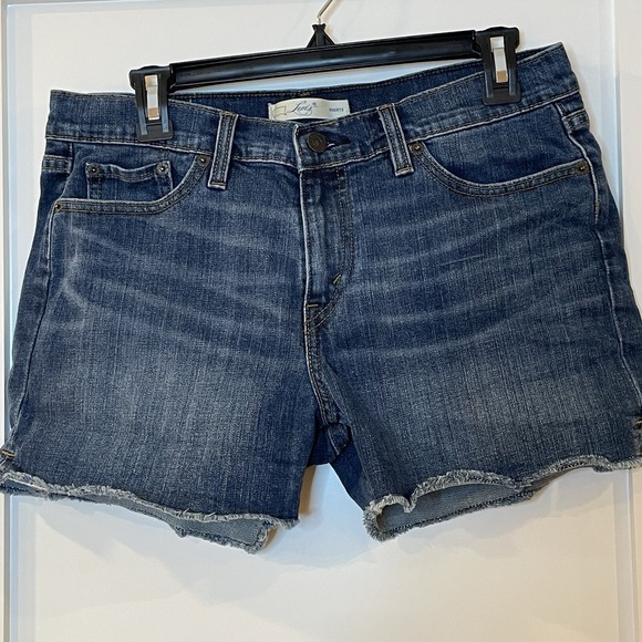 Levi's Pants - Womens Levis Levi Strauss Jeans Denim Shorts Hot Pants Cut Offs Raw Edge Boho 8